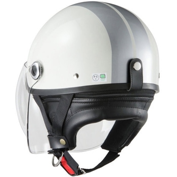 ヘルメット ストリートハーフ SG規格適合品 KC-017A ホワイト/シルバー バイクパーツセンター