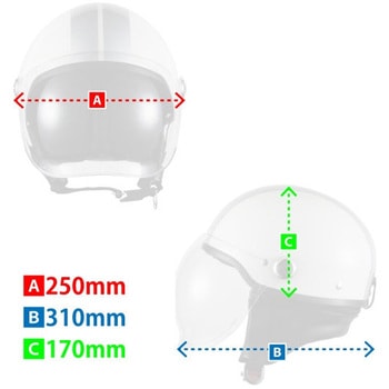 ヘルメット ストリートハーフ SG規格適合品 KC-017A ホワイト/シルバー バイクパーツセンター
