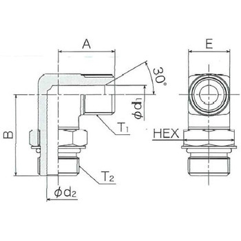 SWO4GU座付エルボ(ユニファイネジ)(Oリング付) 清水製作所[継手]