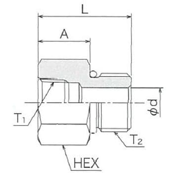 SSO07-9x12-SS SSO07(異径)アダプタ(Oリング付) 1個 清水製作所(継手