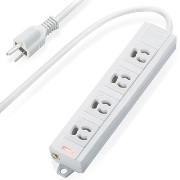 電源タップ 4個口 3P 2P変換アダプタ付 延長コード マグネット付 RoHS準拠 抜け止め機能 熱に強い二重構造 コンセント エレコム