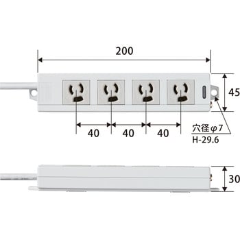 電源タップ 4個口 3P 2P変換アダプタ付 延長コード マグネット付 RoHS準拠 抜け止め機能 熱に強い二重構造 コンセント エレコム