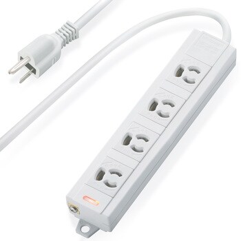電源タップ 4個口 3P 2P変換アダプタ付 延長コード マグネット付 RoHS準拠 抜け止め機能 熱に強い二重構造 コンセント エレコム