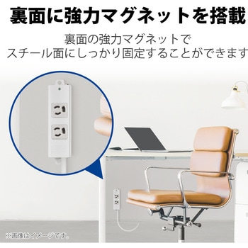 電源タップ ハーネスプラグ 3P 2個口 抜け止め 工事用 物件用 案件用 RoHS OAタップ エレコム