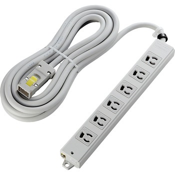 電源タップ ハーネスプラグ 3P 6個口 抜け止め 工事用 物件用 案件用 RoHS OAタップ エレコム