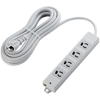 電源タップ 3P 4個口 マグネット付 抜け止め 固定用フック穴付き 工事用 熱に強い二重構造 RoHS OAタップ エレコム