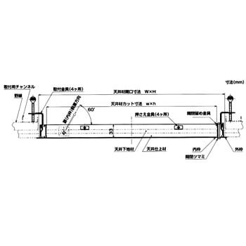 ワニハッチ600 アルミ天井点検口 1台 日大工業 【通販サイトMonotaRO】