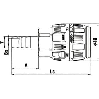 PVR-400SH BRASS NBR パージハイカプラ PVR型 ゴムホース取り付け用 1