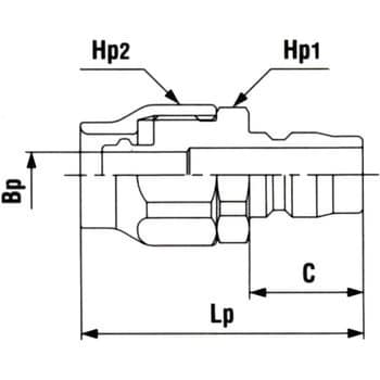 6TPN-190 BRASS ブレードホース用TSPカプラ プラグ 1個 日東工器