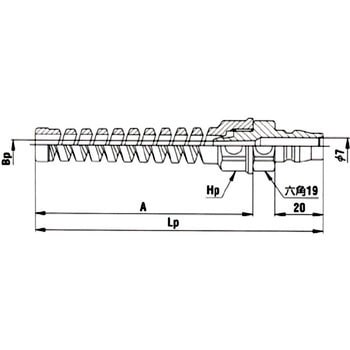 ハイカプラエース プラグ(ウレタンホース取付用/スプリングナット付) 日東工器