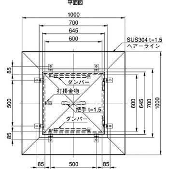 SUS角型屋根マンホール3型