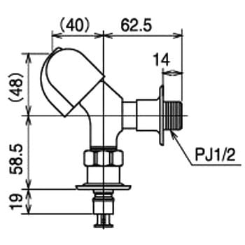 洗濯機用水栓(とめるぞう付(緊急止水機能付)) K117 KVK