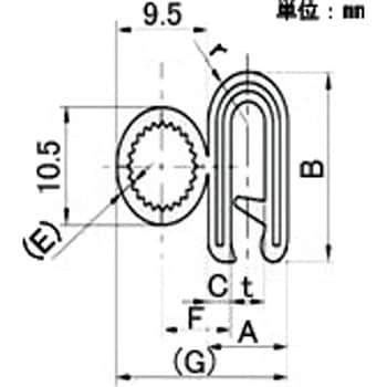 一体成型トリムシールTSE-Aシリーズ メーターカット品 材質耐油TPE 岩田製作所 トリムシール メーターカット品 【通販モノタロウ】