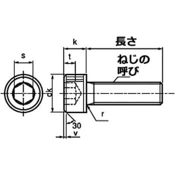 M10×20 六角穴付ボルト(SCM435/三価クロメート)全ねじ 1パック(7個