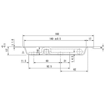 1/2×17埋込フック メッキ付 信和自動車工業