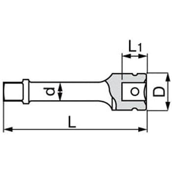 インパクト用エクステンションバー(無電解ニッケルメッキ) TONE トネ (前田金属工業)