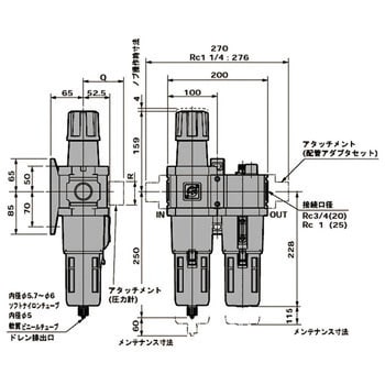 C8010-25-W WLコンビネーション 1台 CKD 【通販サイトMonotaRO】
