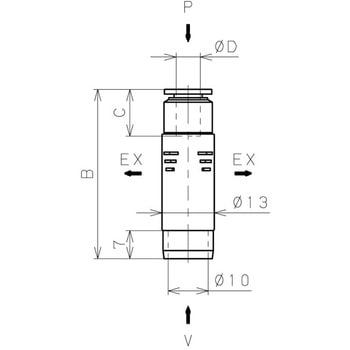 真空発生器 アダプタ大気開放(VU) - PISCO(ピスコ)