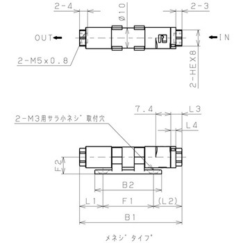 真空用フィルタ 小型ユニオンメネジ PISCO(ピスコ)