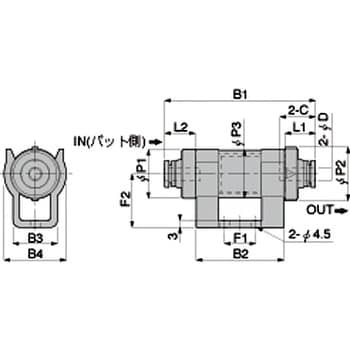 VFU3-88P 真空用フィルター 小型ユニオン樹脂タイプ 1個 ピスコ(PISCO