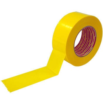 まとめ) ダイヤテックス パイオラン ラインテープ 25mm幅 黄 L-10-YE