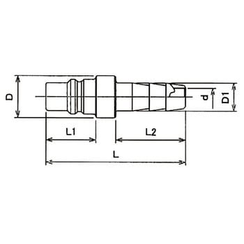 金型用カプラー プラグ(ホース取付用) モノタロウ
