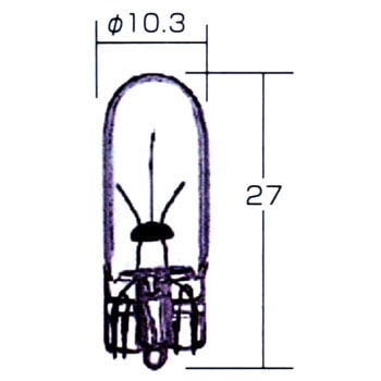 1581 ウェッジベース電球 12v Koito ガラス球形式 T10 3 4w 1箱 10個 通販モノタロウ
