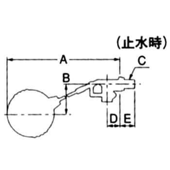 660-041-25 横形ボールタップ 耐熱ポリ玉 1個 カクダイ 【通販サイト