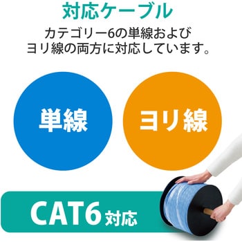 CAT6/CAT6A用RJコネクタ エレコム 有線LANアダプタ 【通販モノタロウ】