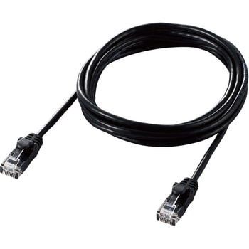 LANケーブル CAT5E より線 やわらか スリムコネクタ 爪折れ防止 エレコム