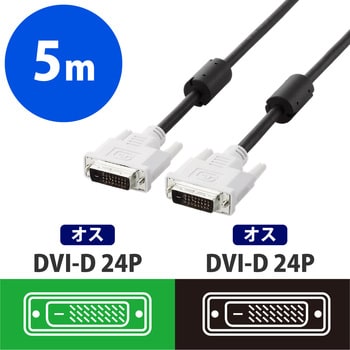 DVIケーブル DVI-D 24ピン デュアルリンクケーブル フェライトコア