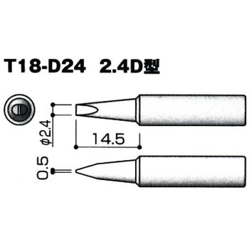 白光 こて先 2.4D型 T18-D24 g6bh9ry