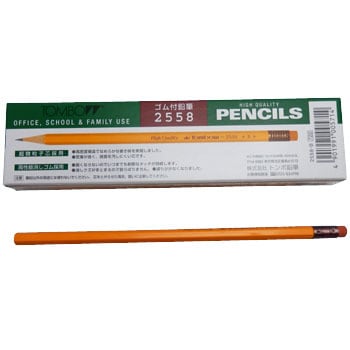 消しゴム付鉛筆 トンボ鉛筆 鉛筆本体 通販モノタロウ 2558 Hb