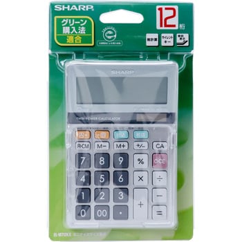 EL-M712K-X 小型卓上電卓 シャープ 桁数12 グリーン購入法適合 ミニ