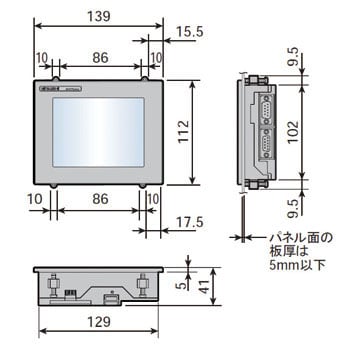 GT1045-QSBD グラフィックオペレーションターミナル GOT1000シリーズ 1台 三菱電機 【通販モノタロウ】