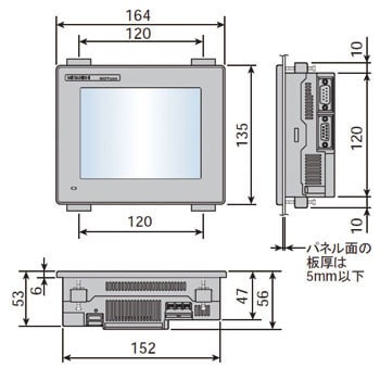 GT1055-QSBD GT10 5.7型QVGA 1台 三菱電機 【通販サイトMonotaRO】