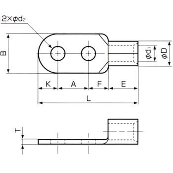 RD200-12 ニツ穴端子(RD形) 1箱(10個) 日本圧着端子製造(JST) 【通販