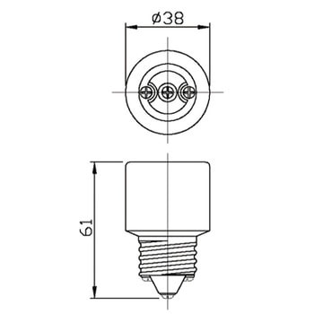 E26用継ぎ足しアダプター(磁器製) オーム電機