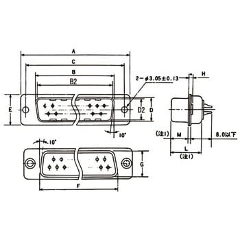 DB-25PF-N D-subコネクタ電磁障害(EMI)対策型 1個 日本航空電子工業