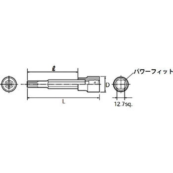 12.7sq.T型いじり止めトルクスビットソケット KTC
