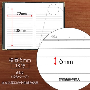 NY54K ノート手帳サイズ 日本ノート 黒色 止め罫 行数18 NY54K ノート手帳サイズ 日本ノート 黒色 止め罫 行数18