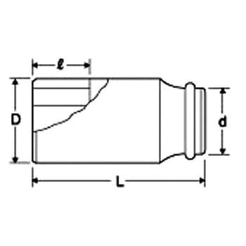 超ロングインパクトソケット薄肉タイプ(差込角12.7mm) トップ工業