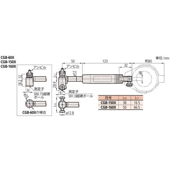 511シリーズ短脚シリンダゲージ 測定範囲35～60mm