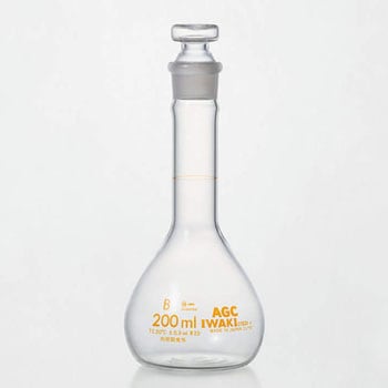 IWAKI メスフラスコ 短型 白 スタンダード IWAKI(AGCテクノグラス)