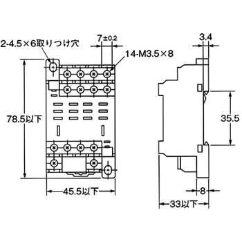 PTF14A-E 共用ソケット 角形ソケット PTF(表面接続) 1個 オムロン