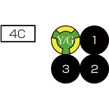 ターボフレックスUL2501 15AWG(2SQ)× 4C 耐油、耐熱、耐屈曲、耐震