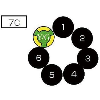 ターボフレックスUL2501 19AWG(0.75SQ)× 7C 耐油、耐熱、耐屈曲、耐震、柔軟VCT 太陽ケーブルテック(旧:テイコク) 35081986