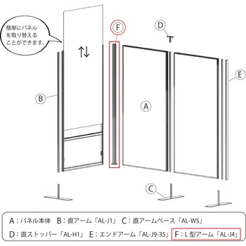 EZパネル用 L字アーム 丸桝産業
