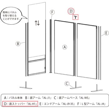 AL-H1 EZパネル用 直ストッパー 丸桝産業 1台 AL-H1 - 【通販モノタロウ】