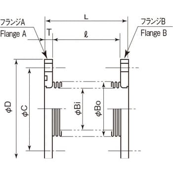 IF100 成形ベローズ(VG/VFフランジ) 1個 入江工研 【通販モノタロウ】